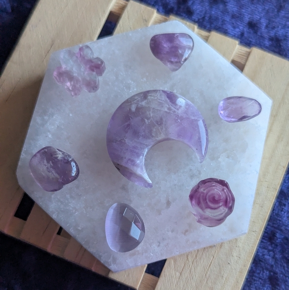 ☪️✨ Ultimate Tranquil Crown Plate ☮️ Heady Third Eye healing Gemstone Crystals - Picture 11 of 11